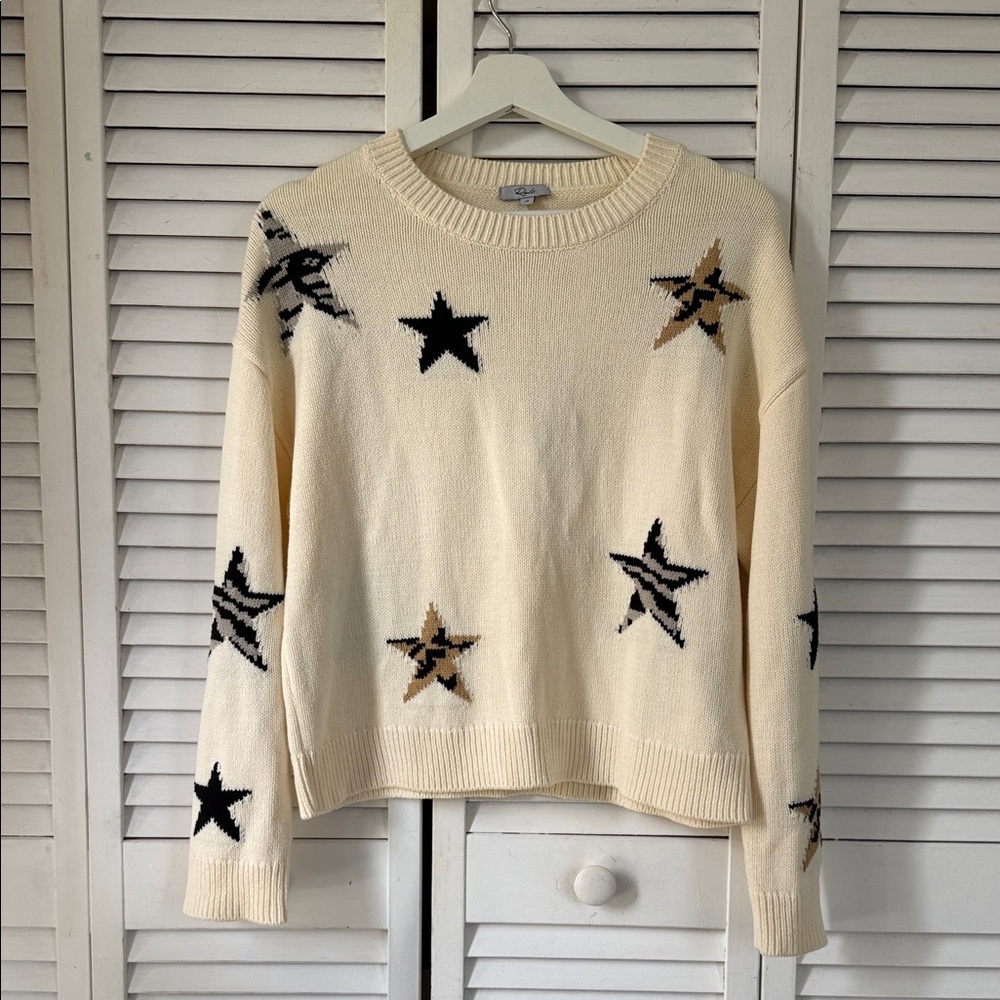 Rails Cream Star Pattern Sweater - Picture 3 of 6